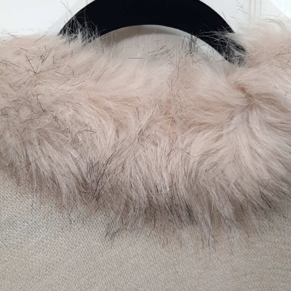Beige ponch type jacket
